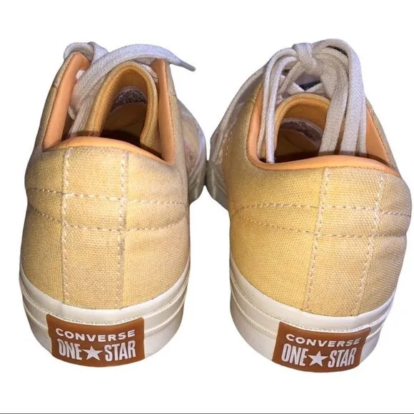 CONVERSE ONE STAR SUNBAKED MENS WOMENS UNISEX 164358C BUTTER YELLOW/MELON BALLER