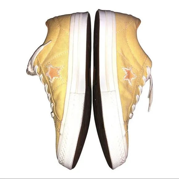 CONVERSE ONE STAR SUNBAKED MENS WOMENS UNISEX 164358C BUTTER YELLOW/MELON BALLER