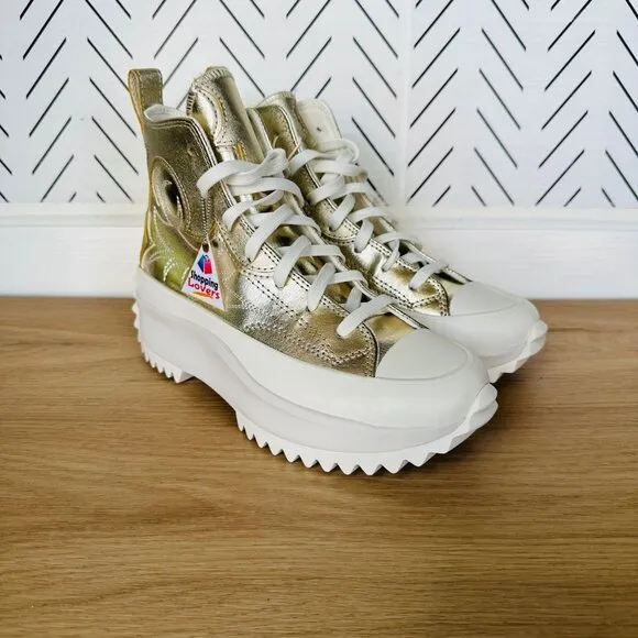 🤩Converse Run Star Hike Hi Platform Western Women Shoes Sz 7.5 Gold A10333C New