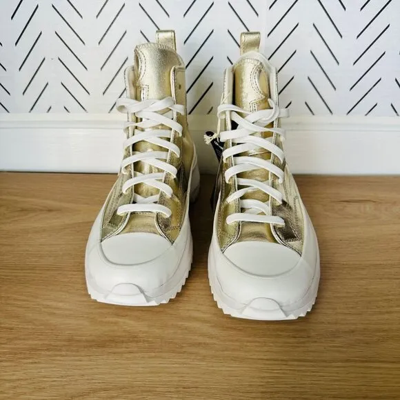 🤩Converse Run Star Hike Hi Platform Western Women Shoes Sz 7.5 Gold A10333C New