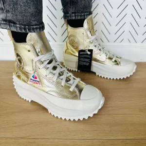 🤩Converse Run Star Hike Hi Platform Western Women Shoes Sz 7.5 Gold A10333C New