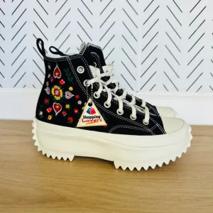 ⭐Converse Run Star Hike Hi Size 5 Men's Shoes Platform Floral Embroidery A02192C