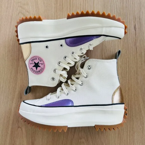 🤩Converse Run Star Hike Platform Chrome Sz 10 Men Shoes Beige Chunky A09796C