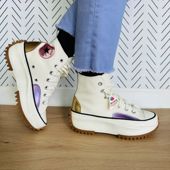 ❤️❤️Converse Run Star Hike Platform Chrome Sz 10.5  Women's Shoes Beige A09796C