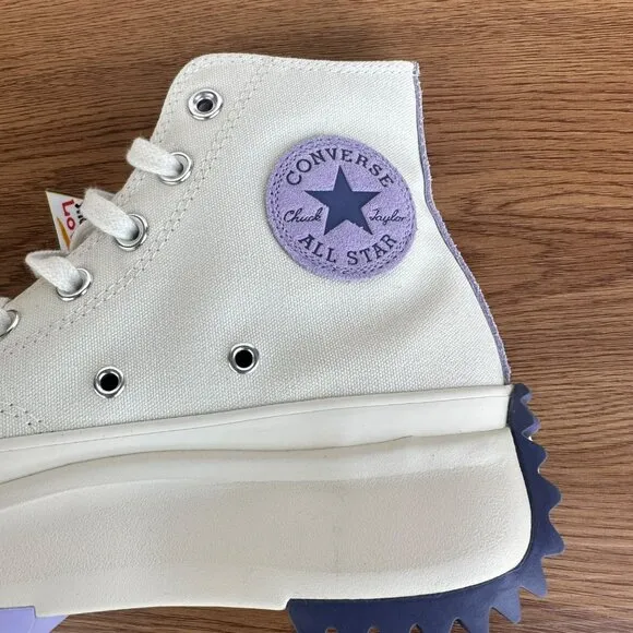 ⭐Converse Run Star Hike Platform Color Pop 7.5 Women Shoes Beige Purple A16188C