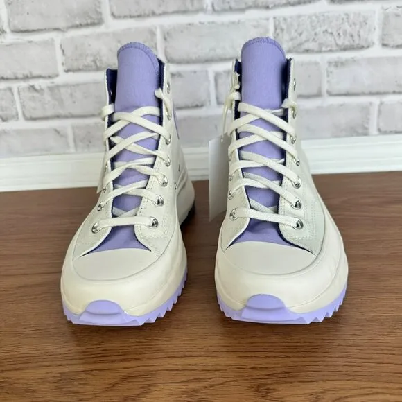 ⭐Converse Run Star Hike Platform Color Pop 7.5 Women Shoes Beige Purple A16188C