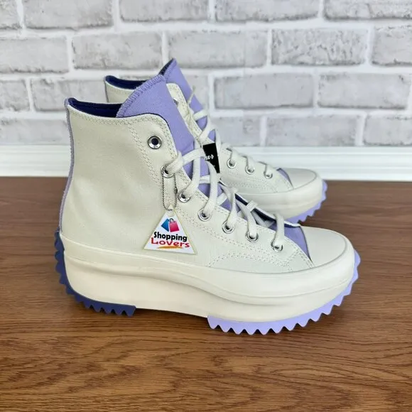 ⭐Converse Run Star Hike Platform Color Pop 7.5 Women Shoes Beige Purple A16188C