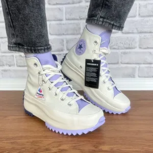 ⭐Converse Run Star Hike Platform Color Pop 9 Women's Shoes Beige Purple A16188C