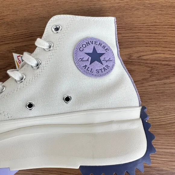 ⭐Converse Run Star Hike Platform Color Pop 9 Women's Shoes Beige Purple A16188C