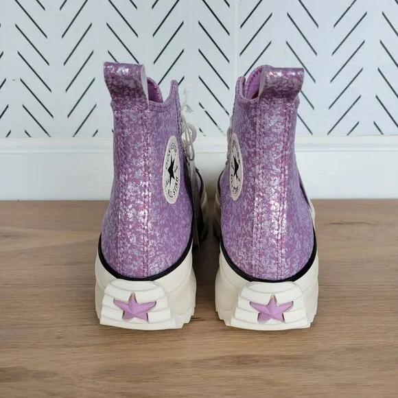 ❤️❤️Converse Run Star Hike Platform Hi  Sz 6 Men's Shoes Purple Glitter A10096C