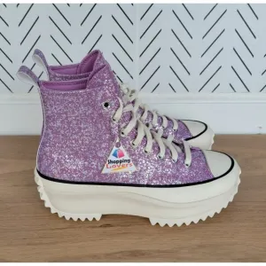 ❤️❤️Converse Run Star Hike Platform Hi  Sz 6 Men's Shoes Purple Glitter A10096C