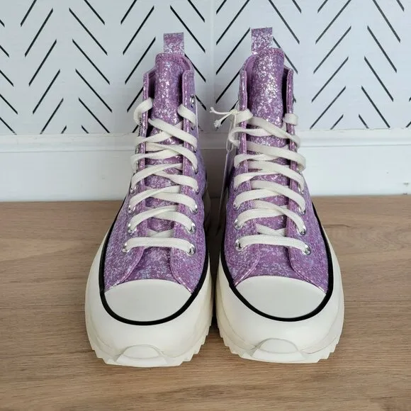 ❤️❤️Converse Run Star Hike Platform Hi  Sz 6 Men's Shoes Purple Glitter A10096C