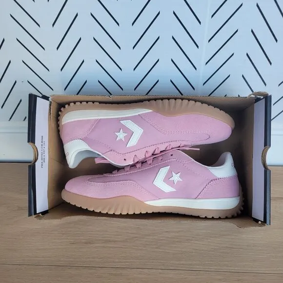 ⭐Converse Run Star Trainer Ox Size 7 Women's Casual Shoes Suede Pink A13362C New