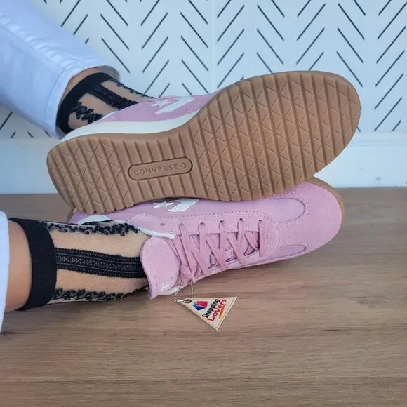 ⭐Converse Run Star Trainer Ox Size 7 Women's Casual Shoes Suede Pink A13362C New