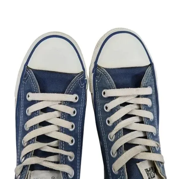 Converse Shoes Made In USA Mens 5.5 Sneaker All Star Canvas Vintage Lace Up Blue