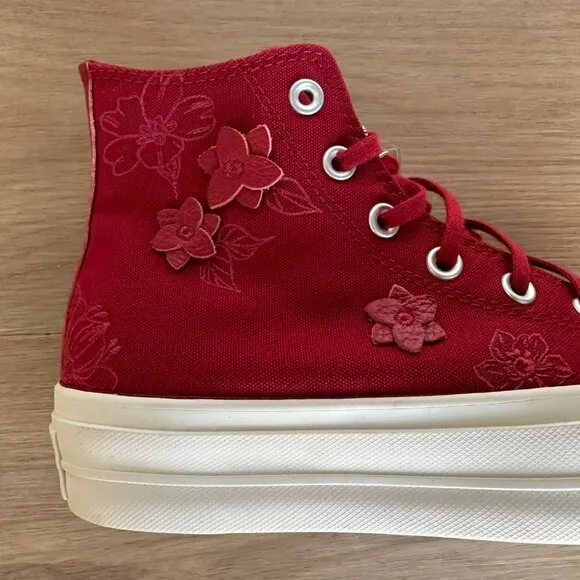 ⭐Converse Sz 9 Women's Shoes Chuck Taylor All Star Lift 3D Florals A12810C New
