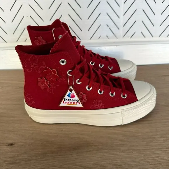 ⭐Converse Sz 9 Women's Shoes Chuck Taylor All Star Lift 3D Florals A12810C New