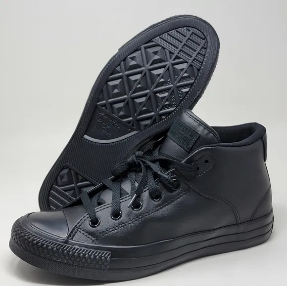 CONVERSE Unisex Black High Tops Shoes Sneakers A08545C Men Size 9 Women 11 New