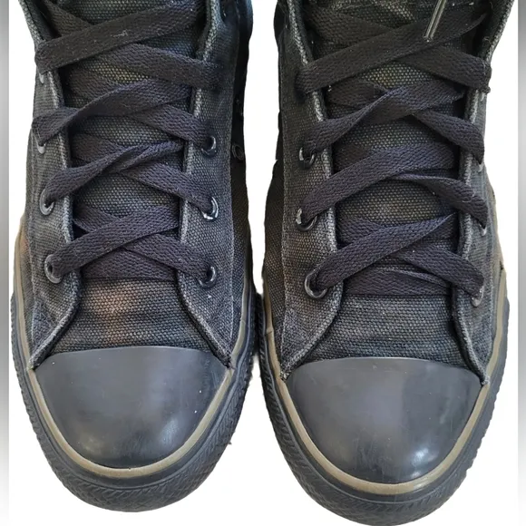 Converse Unisex High-Top Black on Black Chuck Taylor All Star Sneakers Shoes