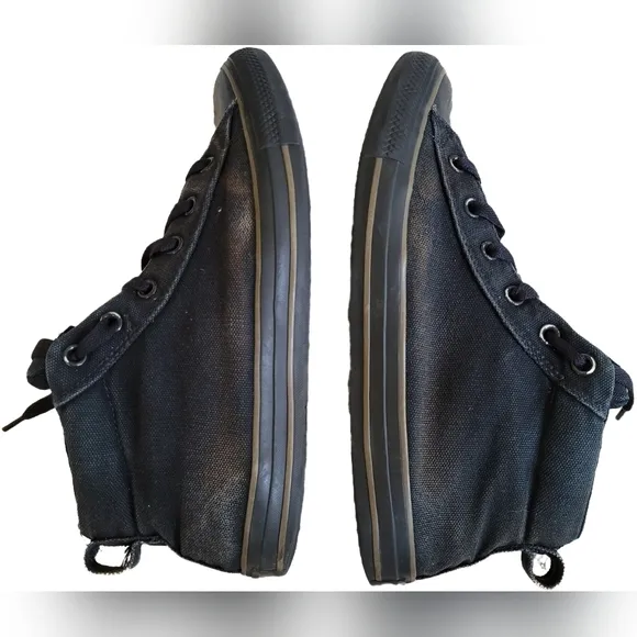 Converse Unisex High-Top Black on Black Chuck Taylor All Star Sneakers Shoes