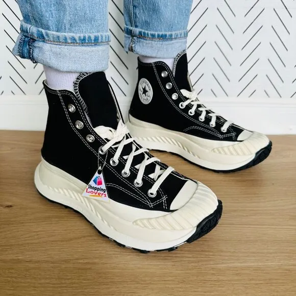 ⭐Converse Women Shoes Sz 7.5 Chuck Taylor All Star Hi Sneakers Black A03277C New