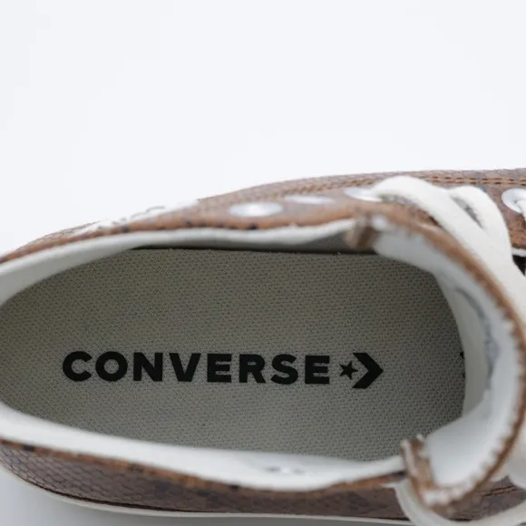 Converse Women's Chuck Taylor All Star Snakeskin Print Shoes Black/Brown Size 9