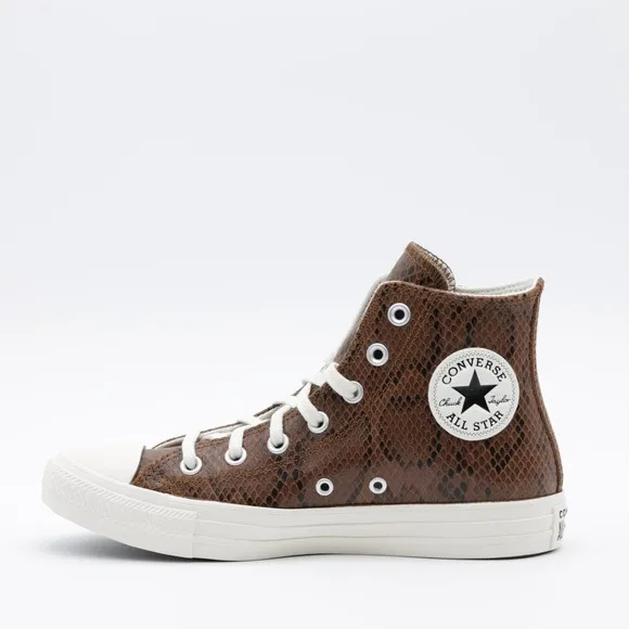Converse Women's Chuck Taylor All Star Snakeskin Print Shoes Black/Brown Size 9