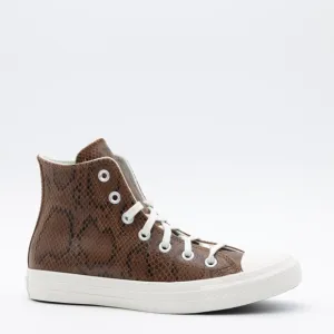 Converse Women's Chuck Taylor All Star Snakeskin Print Shoes Black/Brown Size 9
