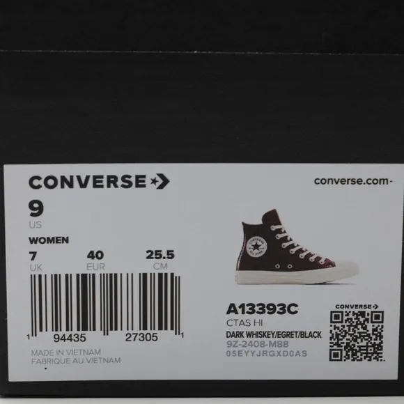 Converse Women's Chuck Taylor All Star Snakeskin Print Shoes Black/Brown Size 9