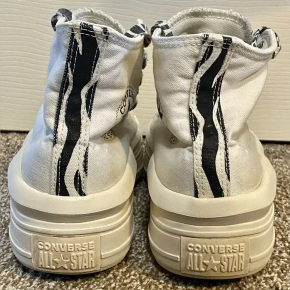CONVERSE Womens Sz 8 Ivory Chuck Taylor All Star Move Hi Platform Sneakers Shoes
