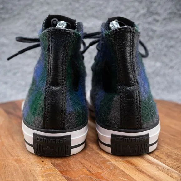 Converse x Woolrich Chuck Taylor All Star Plaid Blue Green 153835C Women's Sz 5