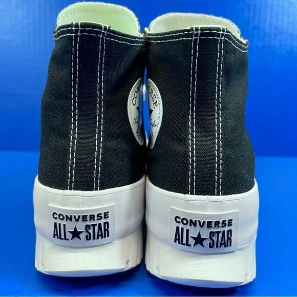 Converse Chuck Taylor All Star Lugged Hi-Top 2.0 Shoes in Black/White Canvas