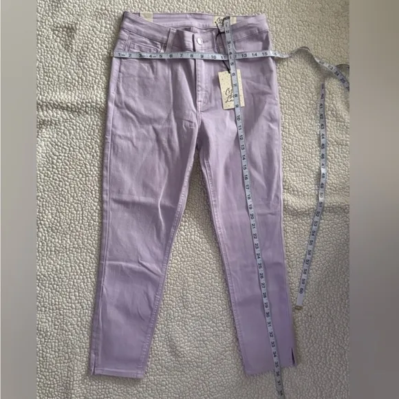 Cosmic Blue Love High Rise Skinny Ankle Crop Jeans Purple Haze Size 28