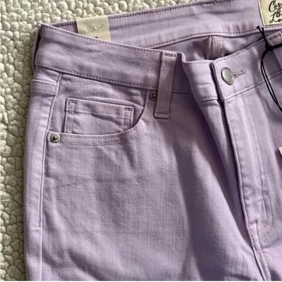 Cosmic Blue Love High Rise Skinny Ankle Crop Jeans Purple Haze Size 28