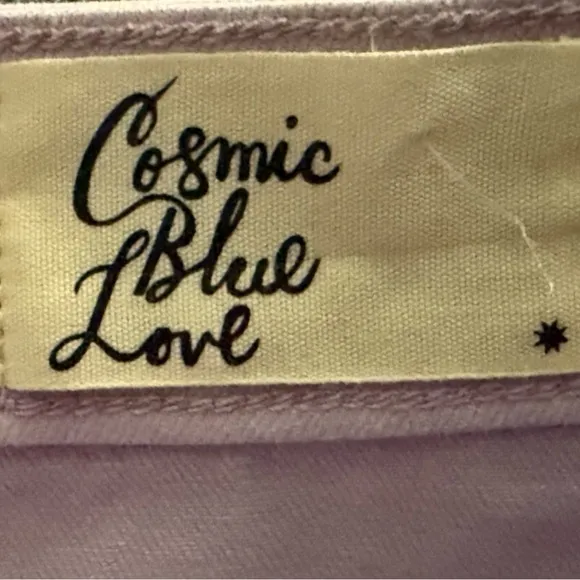 Cosmic Blue Love High Rise Skinny Ankle Crop Jeans Purple Haze Size 28