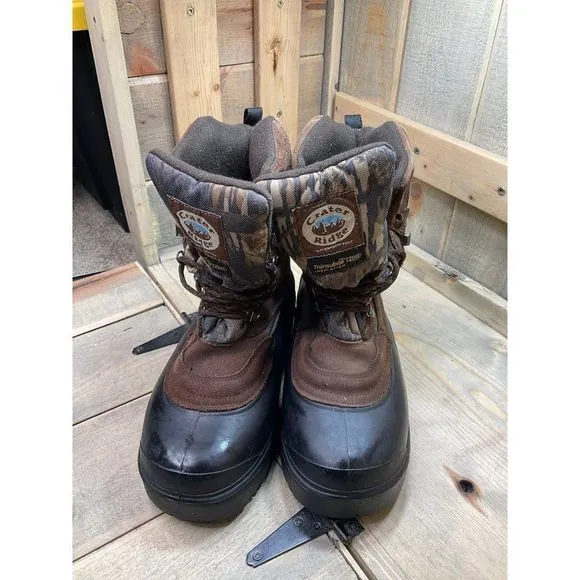 CRATER Ridge Insulated Waterproof Mens US8 Hunting Hiking Duck Winter Boots