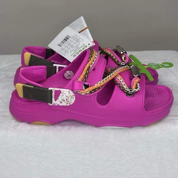 Crocs All-Terrain Festival Sandals Pink Men's Size 4 Women's 6 #20421-6TX Nwob