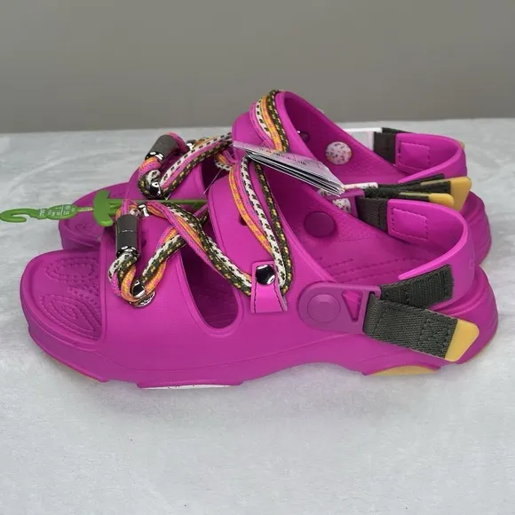 Crocs All-Terrain Festival Sandals Pink Men's Size 4 Women's 6 #20421-6TX Nwob