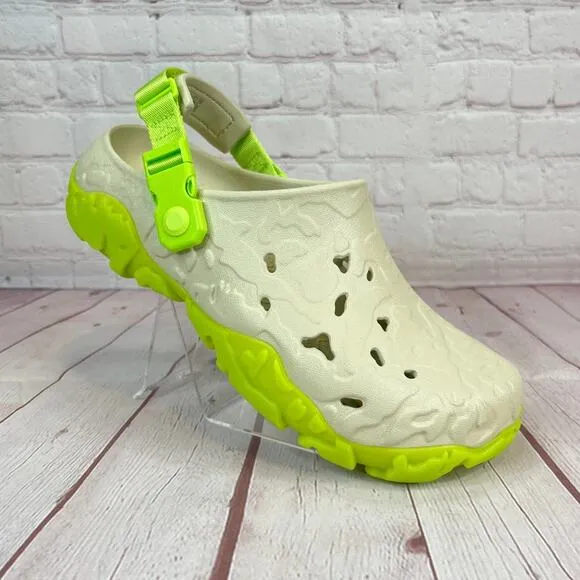 Crocs Classic All Terrain Atlas Bone Limeade Clogs Sandals Mens Sz 10 208391-2BZ