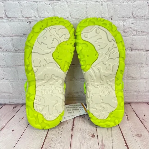 Crocs Classic All Terrain Atlas Bone Limeade Clogs Sandals Mens Sz 10 208391-2BZ