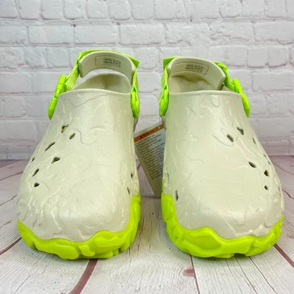 Crocs Classic All Terrain Atlas Bone Limeade Clogs Sandals Mens Sz 10 208391-2BZ