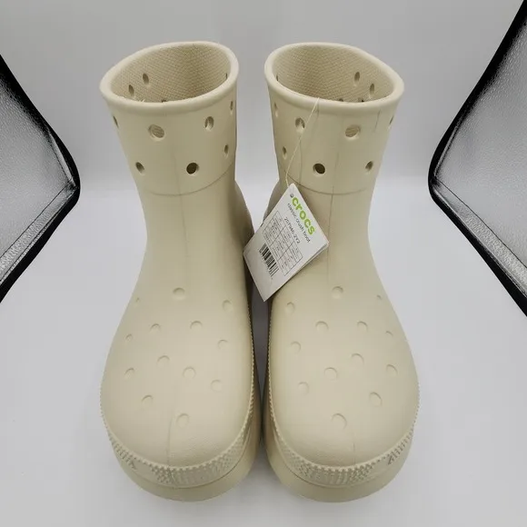 Crocs Classic Bone Waterproof Crush Rain Boots Mens 9 /Womens 11 New with Tag