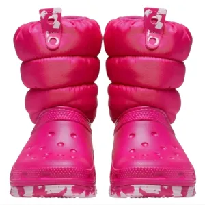 CROCS Classic Neo Puff Boot C8 Pink NWT