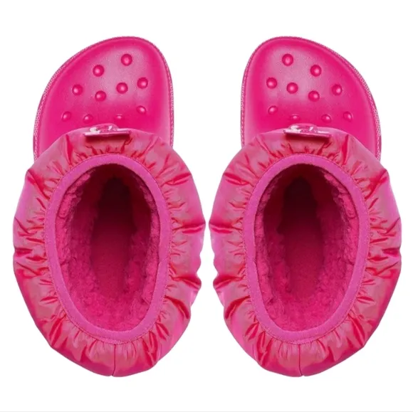 CROCS Classic Neo Puff Boot C8 Pink NWT