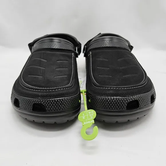 Crocs Mens Size 10 Yukon Vista II LiteRide Clogs Comfort Adjustable Black New