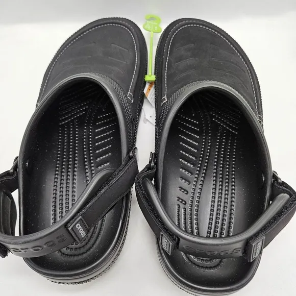 Crocs Mens Size 10 Yukon Vista II LiteRide Clogs Comfort Adjustable Black New
