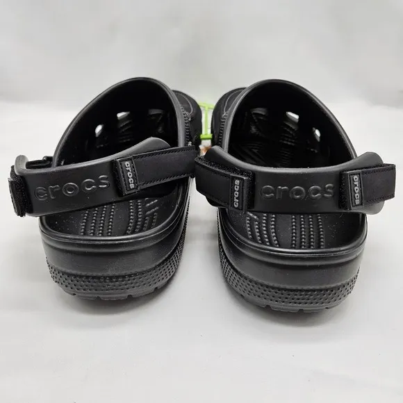 Crocs Mens Size 10 Yukon Vista II LiteRide Clogs Comfort Adjustable Black New
