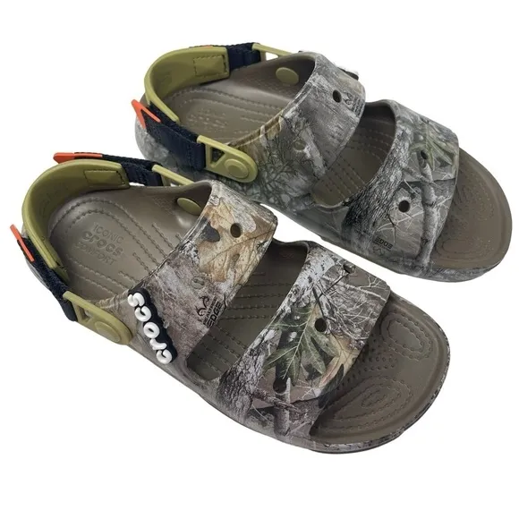 Crocs Men’s Size 7 Women’s 9 Realtree Edge All Terrain Camo Comfort Sandals