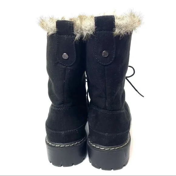 Dana Buchman fur lined lace up winter boots - 7