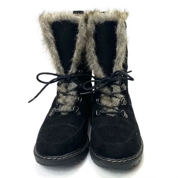Dana Buchman fur lined lace up winter boots - 7
